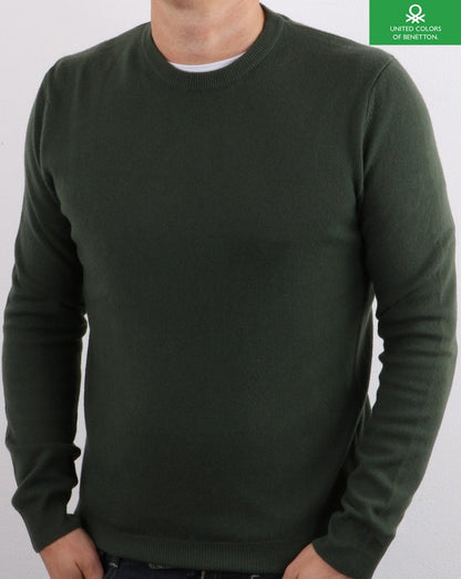 Benetton Wool Jumper Military Green