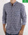 Benetton Grandad Collar Floral Shirt Navy