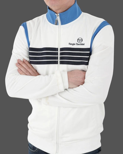 Sergio Tacchini Orlando Track Top White/Blue/Navy