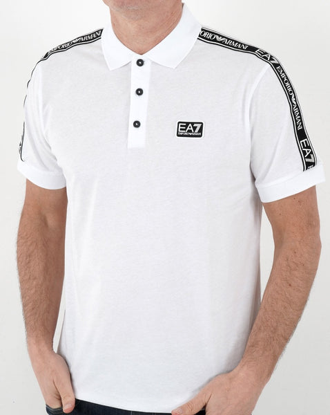 EA Tape Logo Polo Shirt White