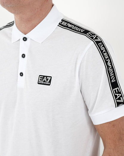 EA Tape Logo Polo Shirt White