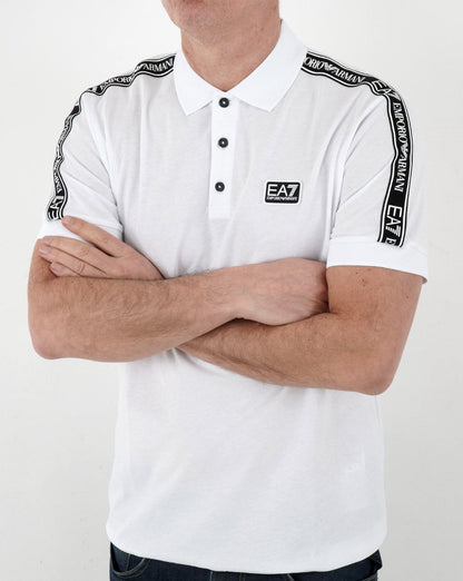 EA Tape Logo Polo Shirt White
