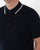 Ben Sherman Textured Knitted Polo Shirt Navy