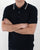 Ben Sherman Textured Knitted Polo Shirt Navy