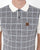 Trojan Dogtooth Check Panel Polo Cream