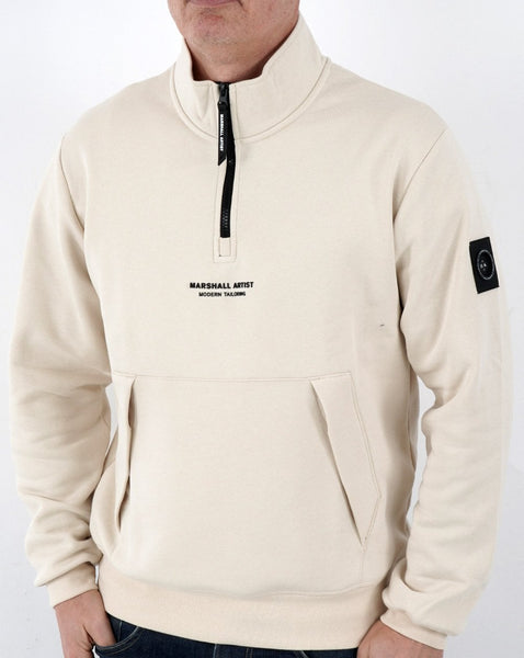 Marshall Artist Siren 1/4 Zip Sweat Light Stone