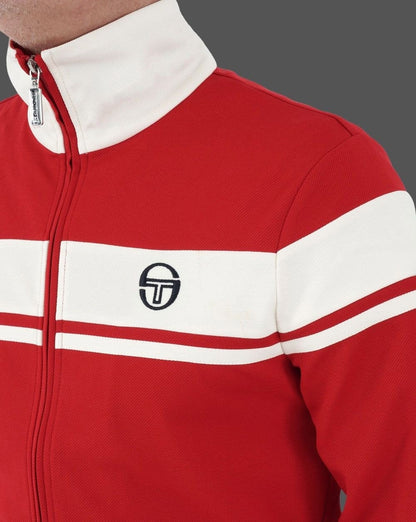 Sergio Tacchini Capomasters Track Top Red/Off White