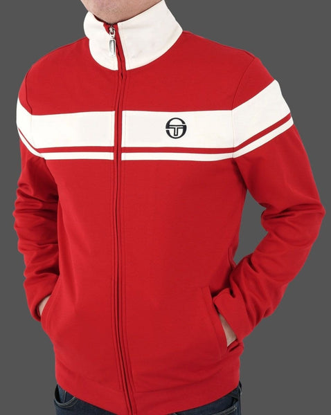 Sergio Tacchini Capomasters Track Top Red/Off White