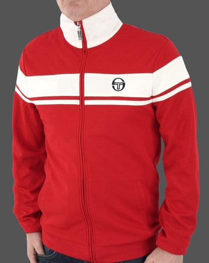 Sergio Tacchini Capomasters Track Top Red/Off White