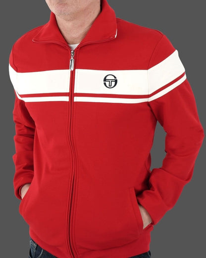Sergio Tacchini Capomasters Track Top Red/Off White