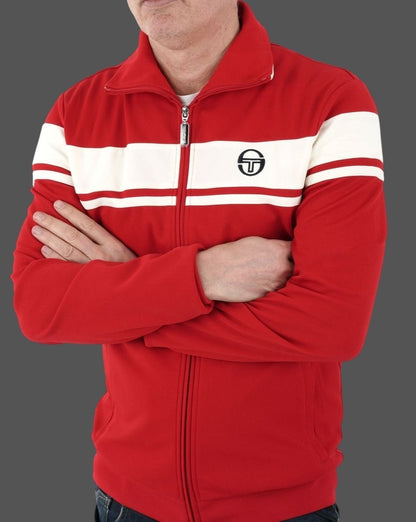 Sergio Tacchini Capomasters Track Top Red/Off White
