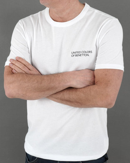 Benetton Logo Print T-shirt White