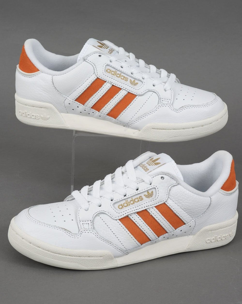Adidas Continental 80 Stripes Trainers White/Orange