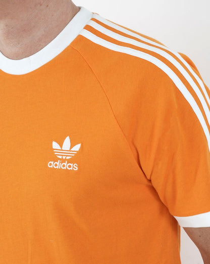 Adidas Originals 3 Stripes T Shirt Bold Orange