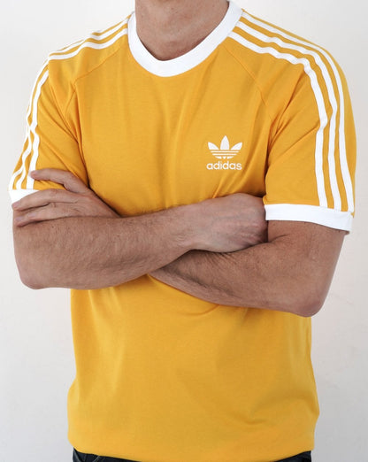 Adidas Originals 3 Stripes T Shirt Active Gold