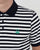 Benetton Striped Polo Navy