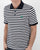 Benetton Striped Polo Navy