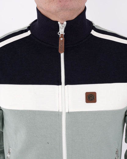 Trojan Twin Stripe Track Top Sage