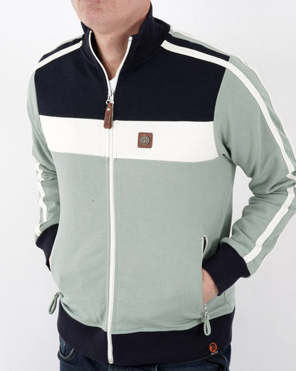 Trojan Twin Stripe Track Top Sage