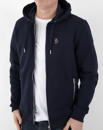 Luke Berlin Full Zip Hoody Dark Navy
