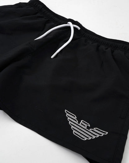 Emporio Armani Eagle Swim Shorts Black