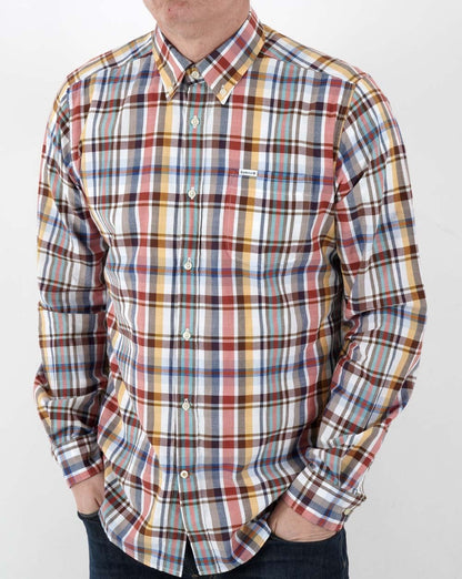 Barbour Elmwood Tailored Shirt White Check