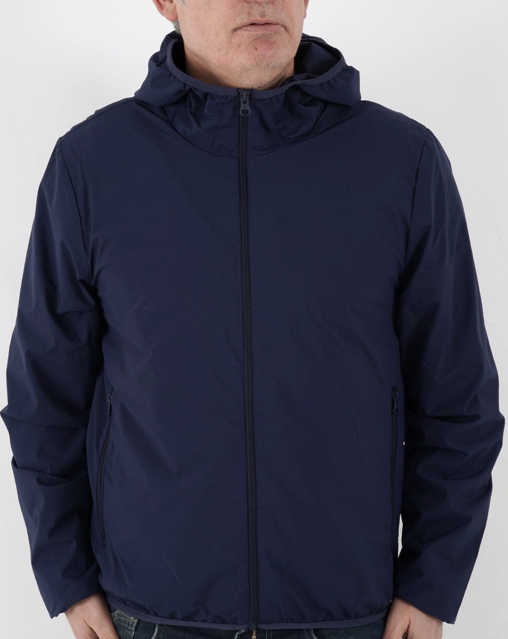 Benetton Light Hooded Jacket Navy