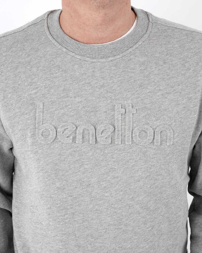 Benetton Logo Sweatshirt Grey