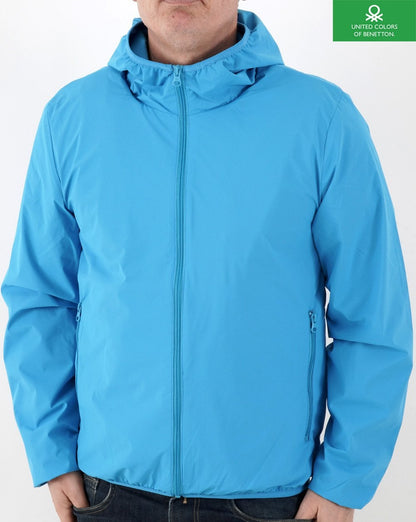 Benetton Light Hooded Jacket Blue