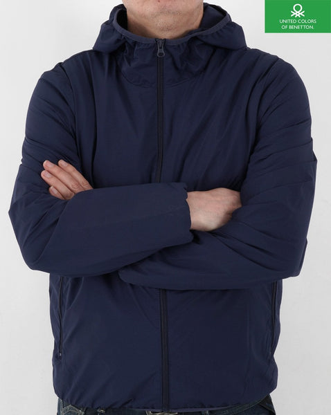 Benetton Light Hooded Jacket Navy