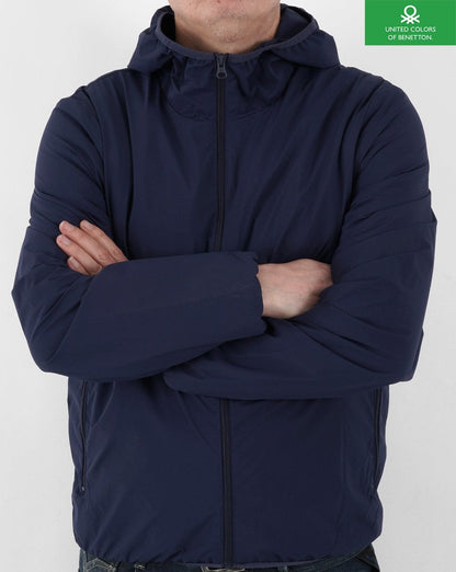 Benetton Light Hooded Jacket Navy