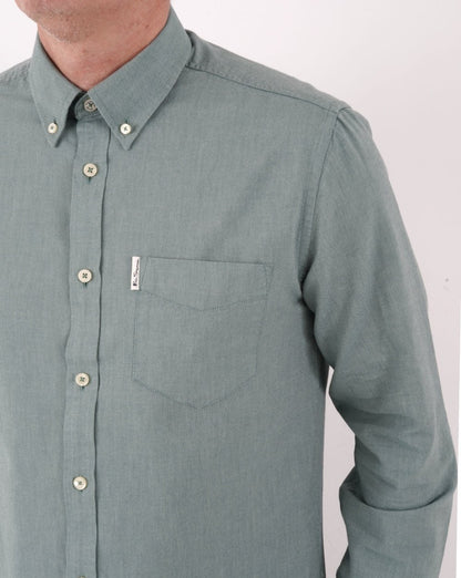 Ben Sherman Long Sleeve Oxford Shirt Jade