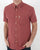Ben Sherman Short Sleeve Oxford Shirt Dark Pink