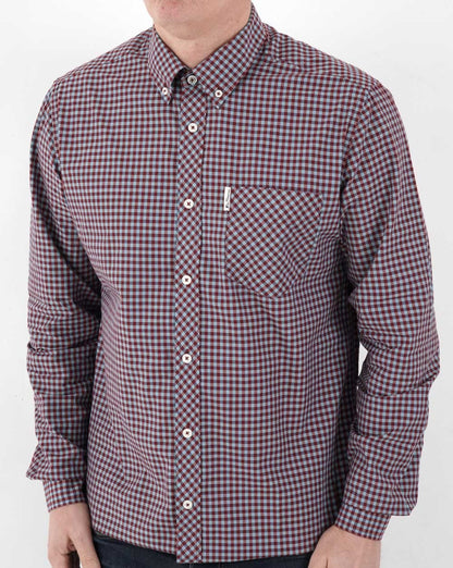 Ben Sherman Gingham Shirt Claret