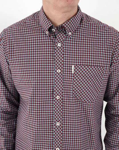 Ben Sherman Gingham Shirt Claret