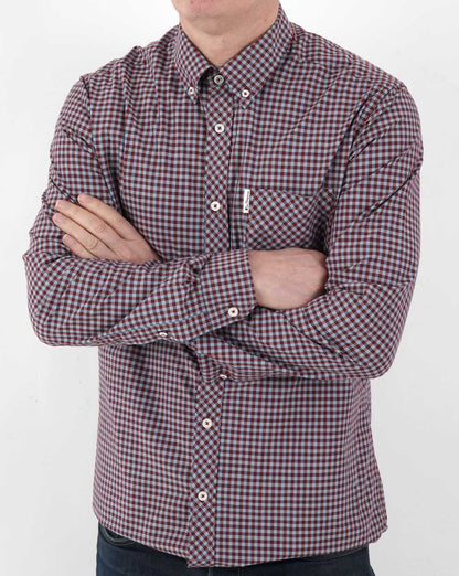 Ben Sherman Gingham Shirt Claret