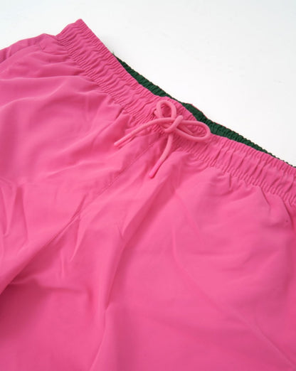 Lacoste Swim Shorts Hot Pink/Green