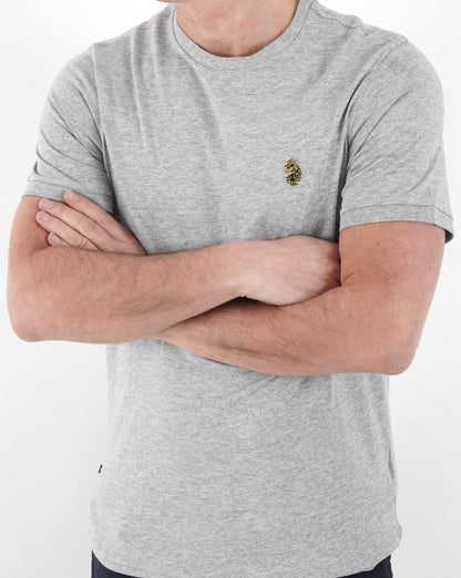 Luke Traffs T Shirt Mid Grey Marl