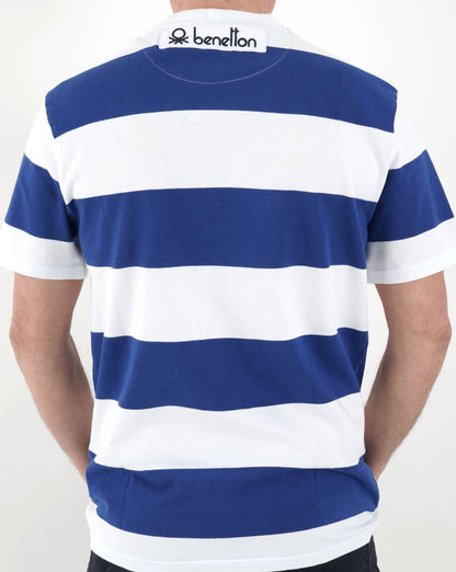 Benetton Stripe T-shirt Blue