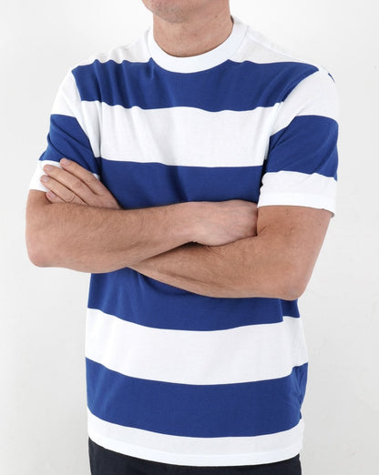 Benetton Stripe T-shirt Blue