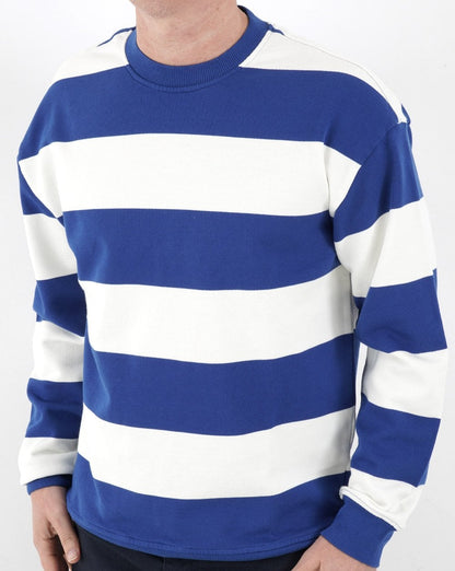 Benetton Striped Sweatshirt Blue
