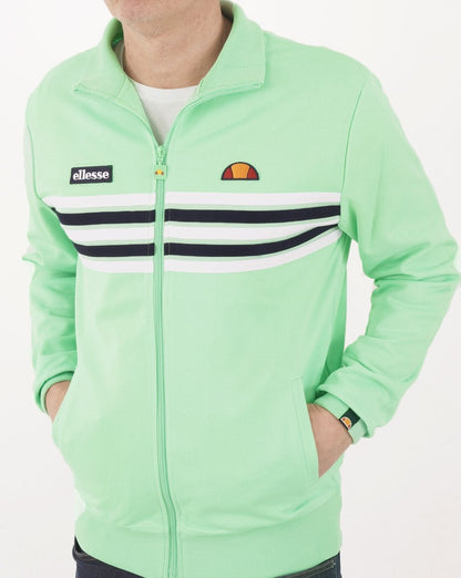 Ellesse 5 Stripe Track Top Fresh Lime