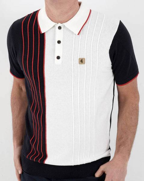 Gabicci Vintage Depp Knit Polo Navy