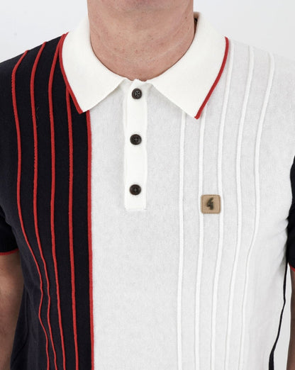 Gabicci Vintage Depp Knit Polo Navy