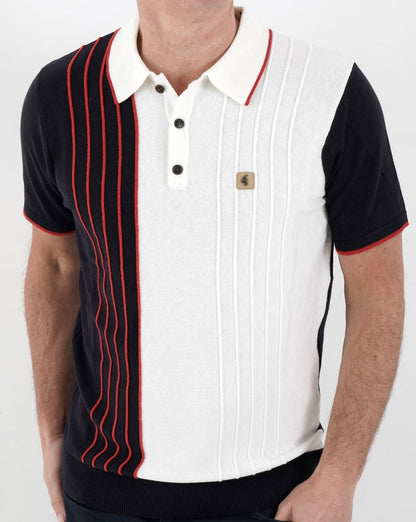 Gabicci Vintage Depp Knit Polo Navy
