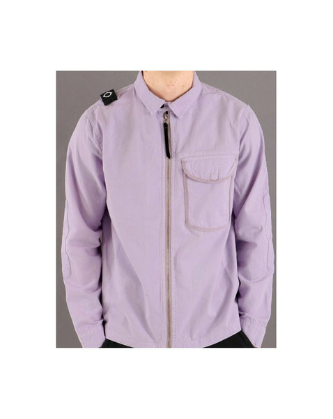 MA.STRUM Garment Dyed Zip Overshirt Lilac