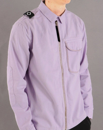 MA.STRUM Garment Dyed Zip Overshirt Lilac