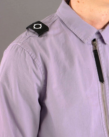 MA.STRUM Garment Dyed Zip Overshirt Lilac