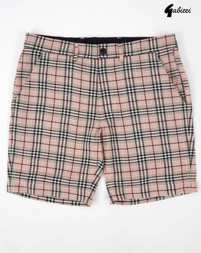 Gabicci Vintage Murphy Check Shorts Pink