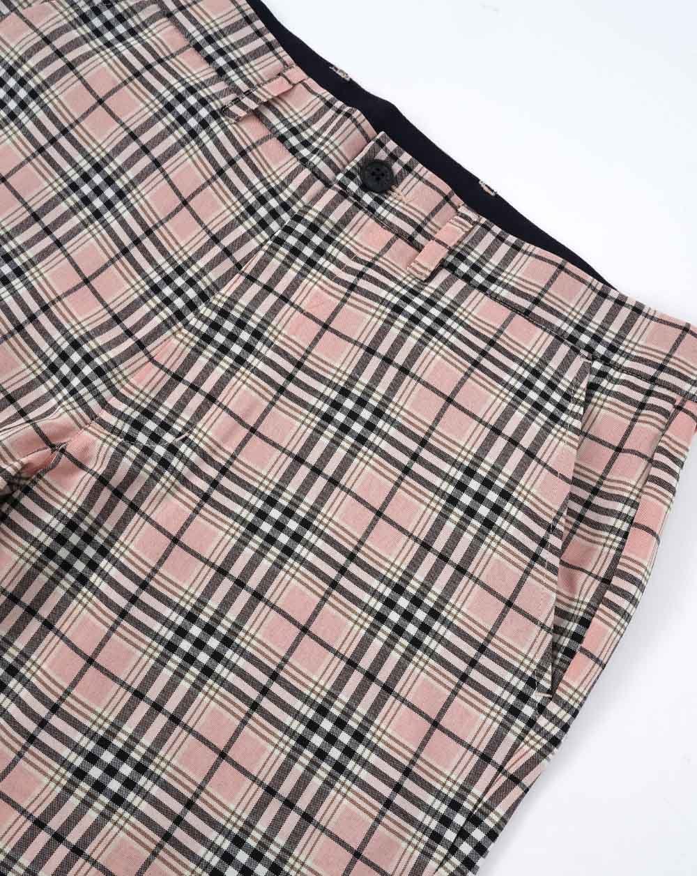 Gabicci Vintage Murphy Check Shorts Pink